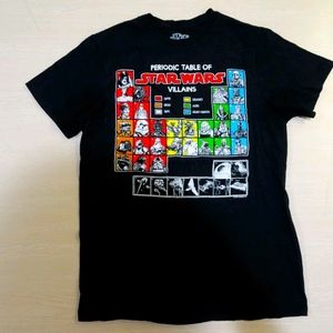 Periodic table Star Wars villains sz men Sm shirt.